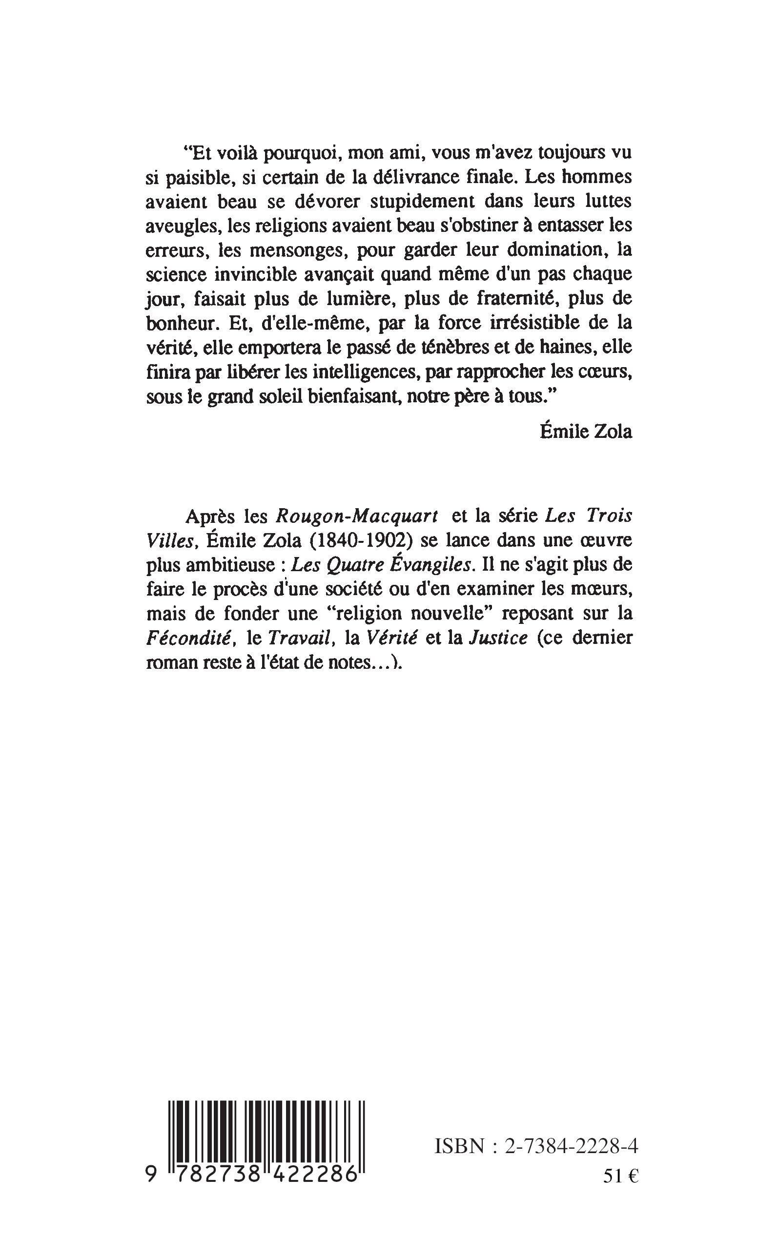 Les quatre Évangiles. Travail