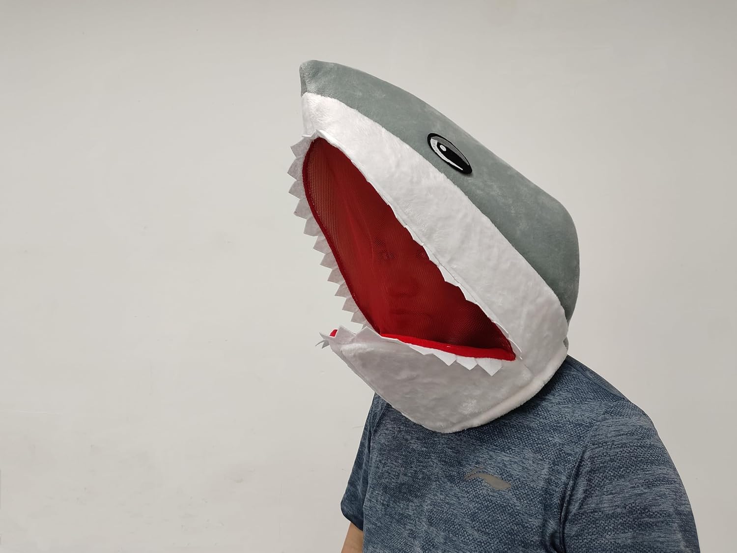To.beone Plush Shark Mascot Head Costume Shark Animal Fancy Character Mask