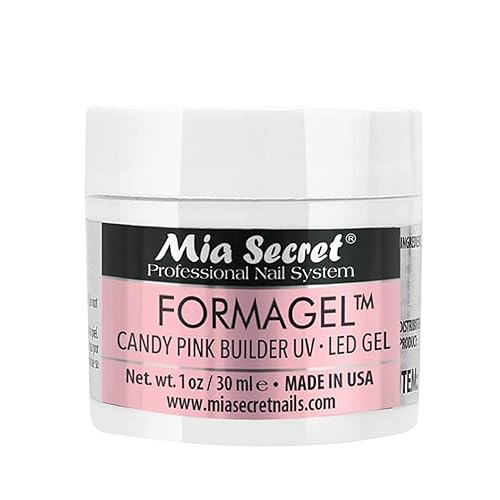Mia Secret Nudes Formagel - Constructor de uñas de gel de 1 onza – Gel LED UV – Blush Cover – Cover Tan – Candy Pink Pick Yours (rosa caramelo)