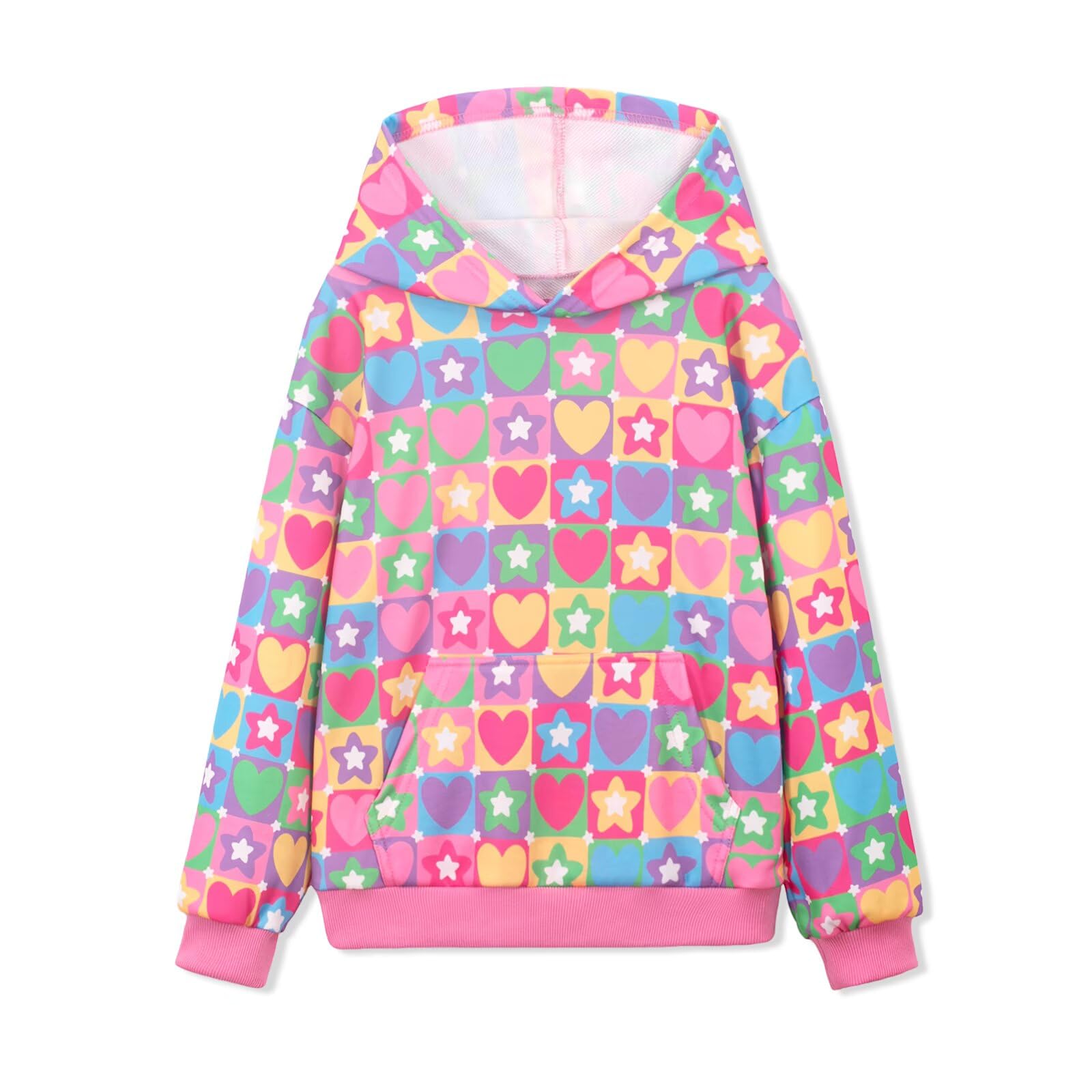 WELAKEN Girls and Toddlers' Pullover Printed Hoodie Sweatshirt with Kangaroo Pocket