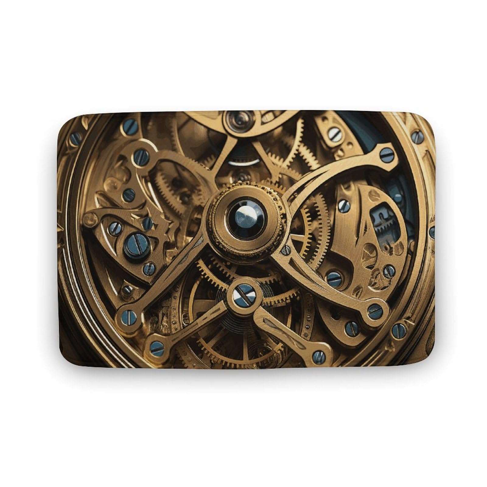 Cool Steampunk Gears Bath Rugs 19.7"x31.5" Washable Bathroom Mat Non Slip Indoor Door Mat Super Absorbent Coral Velvet Kitchen Rugs Easy Welcome Mats