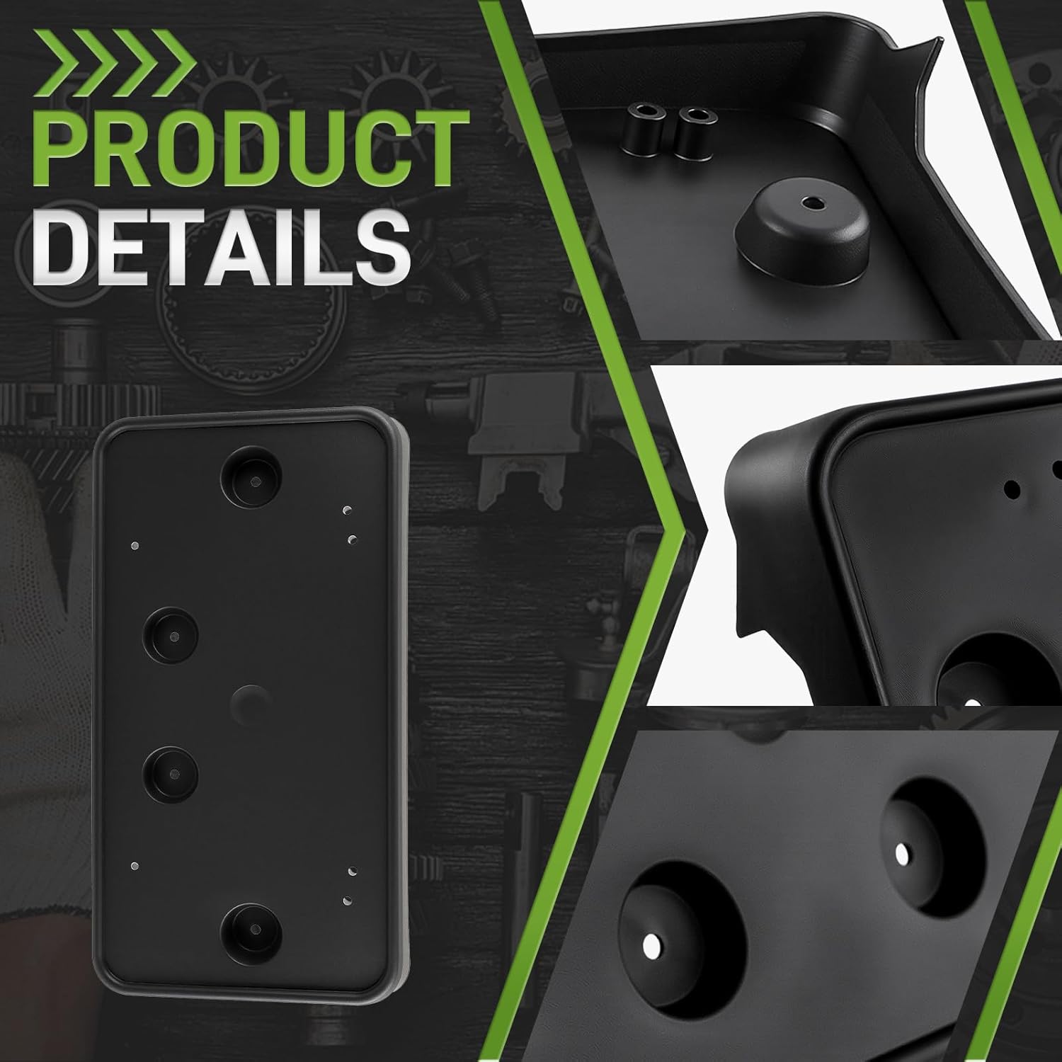 License Plate Bracket Front Bumper with License Plate Screws Compatible with Chevy Silverado 1500 2019 2020 2021 2022 GM1068200 84428905 Front License Plate Holder