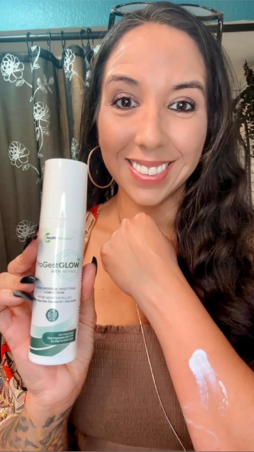 JJ Smith ProGestGlow- Natural Progesterone Cream for Women- Wild Yam Cream for Hormone Balance, PMS & Menopause Symptom Relief, Estrogen Dominance Support, Fertility, Skin & Weight Control (3oz)