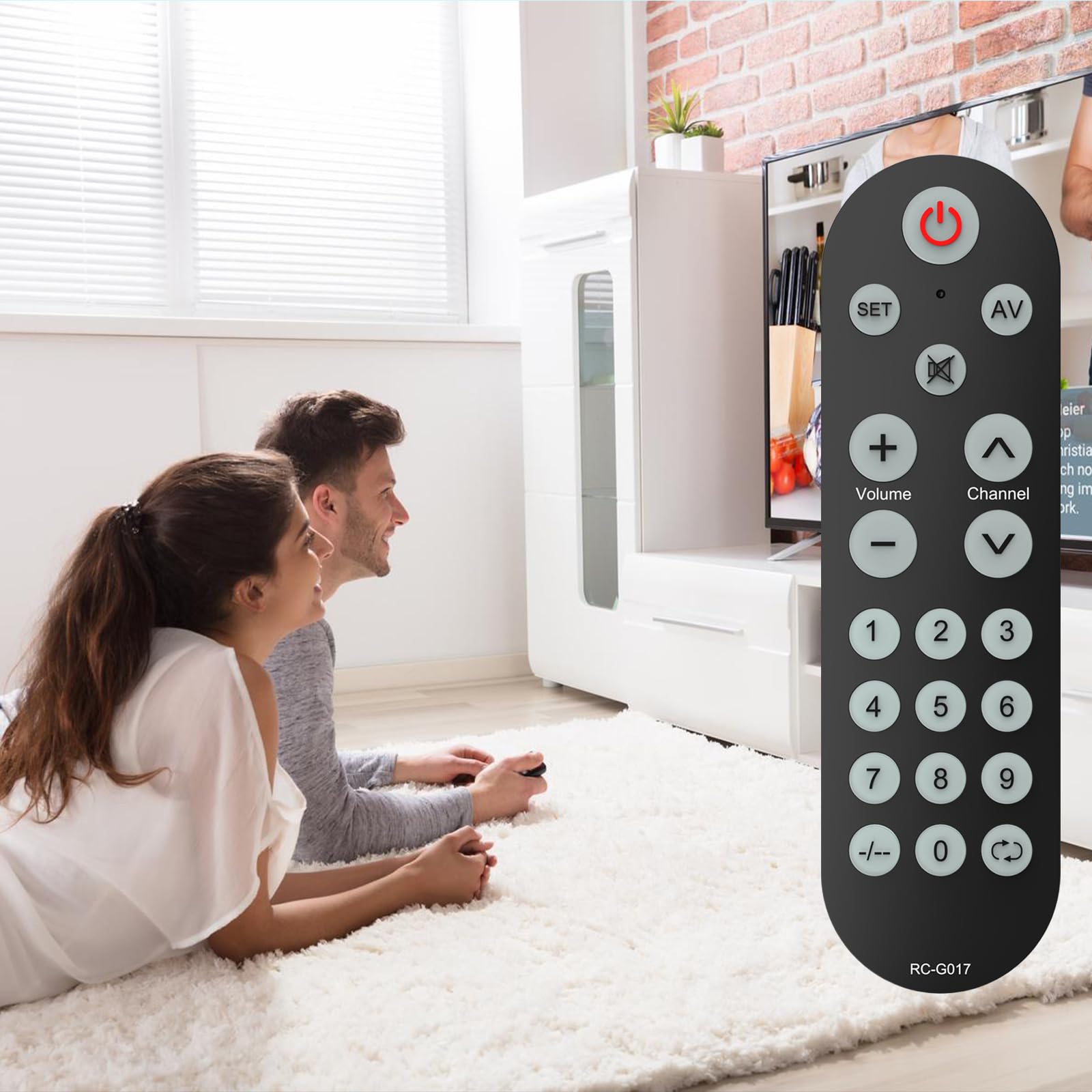 Mando a distancia universal con botón grande para televisores inteligentes Samsung, Vizio, Lg, Sony, Sharp, Roku, Apple TV, TCL, Panasonic