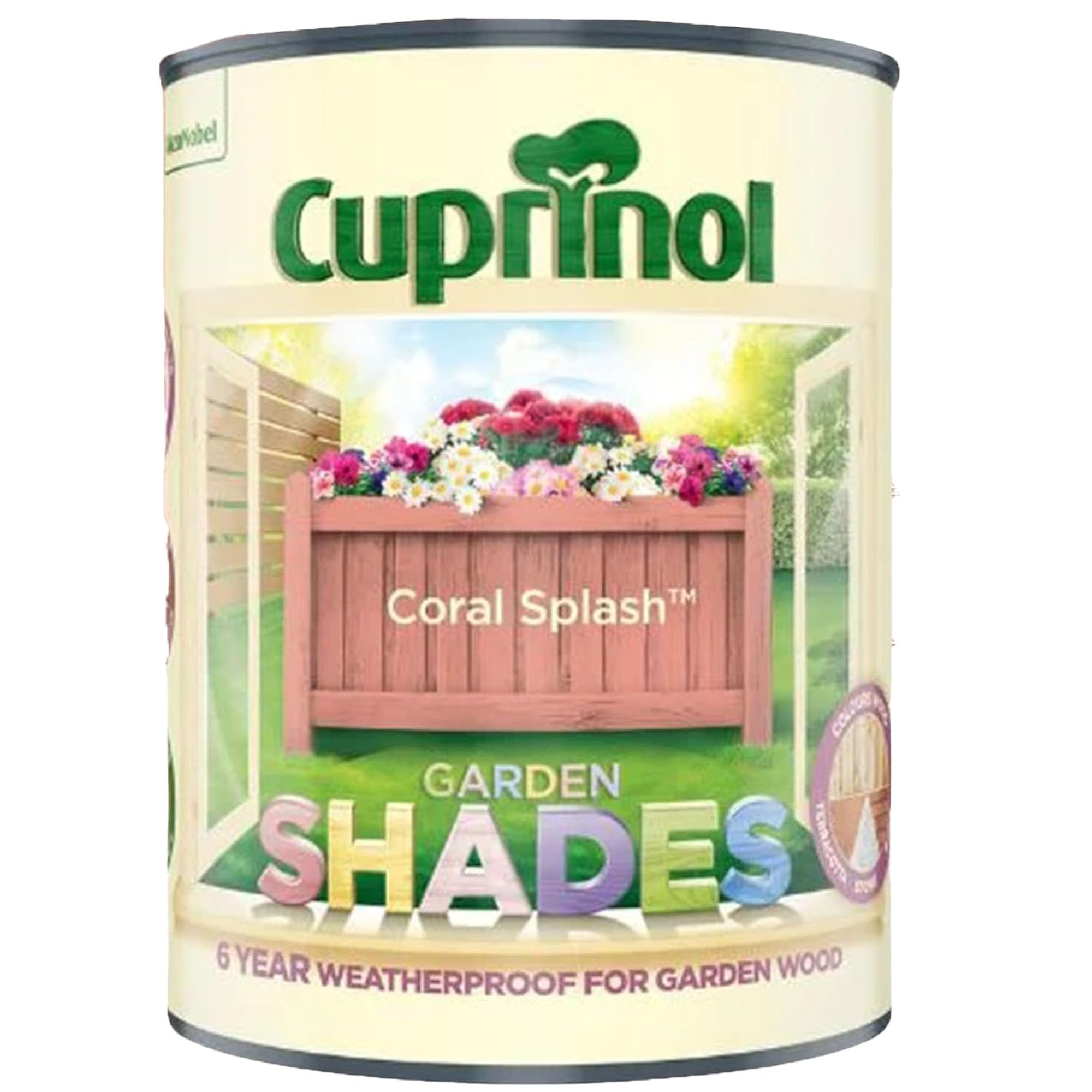 DUAYRA Garden Shades Paint | Quick Drying Water Based | For Garden Fence, Shades, Benches, Terracotta, Brick, Stone | Exterior Wood Furniture | Long Lasting (Coral Splash, 2.5 Liters)
