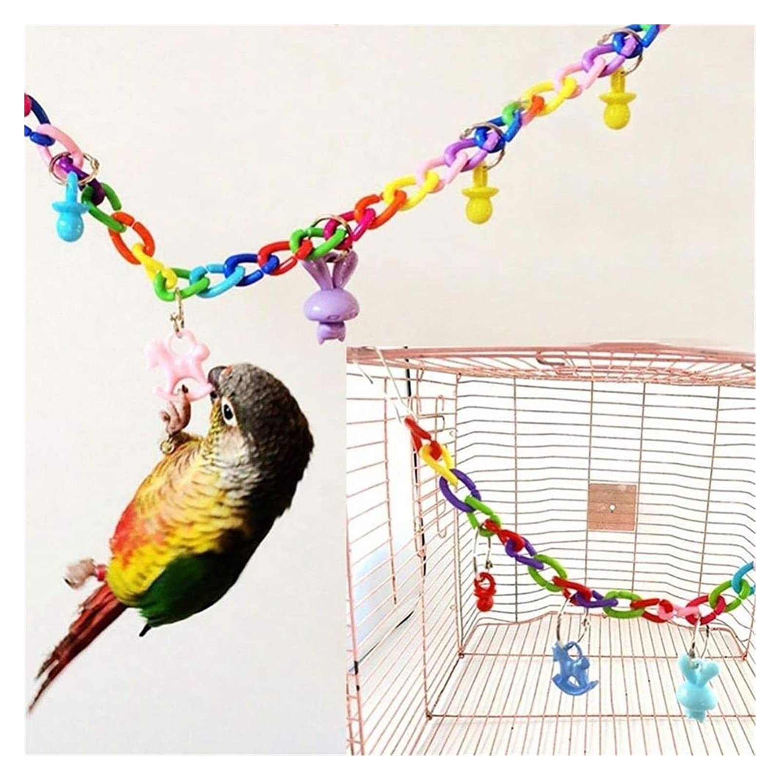 Vogelspielzeug 1. 4 STÜCK Vogel Spielzeug Käfig Spielzeug Swing Chew Spielzeug Hängen Glocke Pet Vogel Spielzeug Papagei Kleine Sittich Macaws Vogel Käfig Zubehör Vogel Utensilien