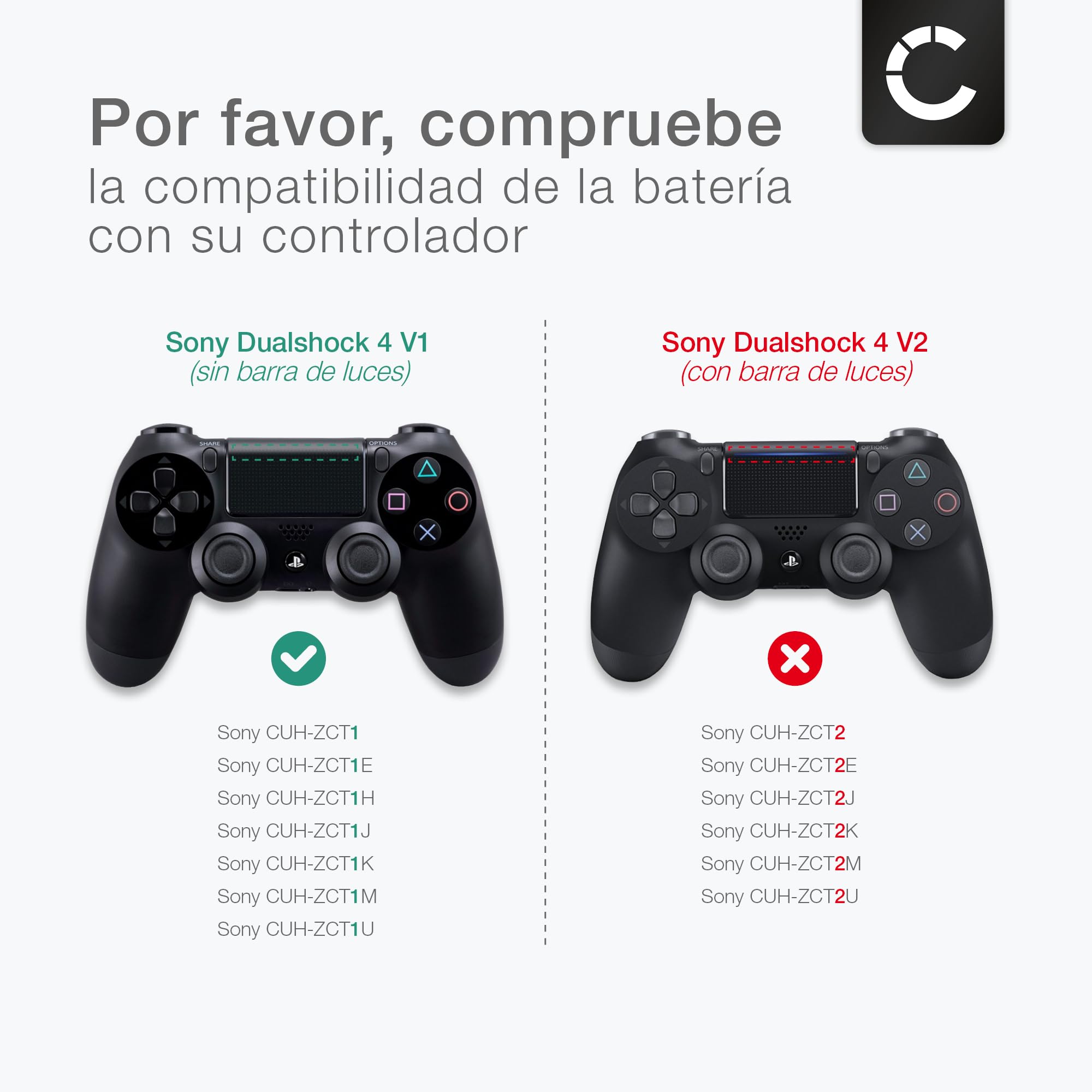 CELLONIC 1x Batería para Videoconsola Compatible con Sony PlayStation 4, PlayStation 4 Dualshock 4 Wireless Controller, Dualshock 4 V1, LIP1522 - (1300mAh, 3.7V)