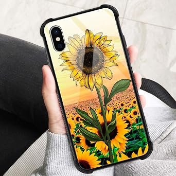 ZHEGAILIAN for iPhone Xs Max Case, Military-Grade Protection, All-Around Shockproof Corners, Anti-Scratch Phone Case for iPhone Xs Max - Sunflower