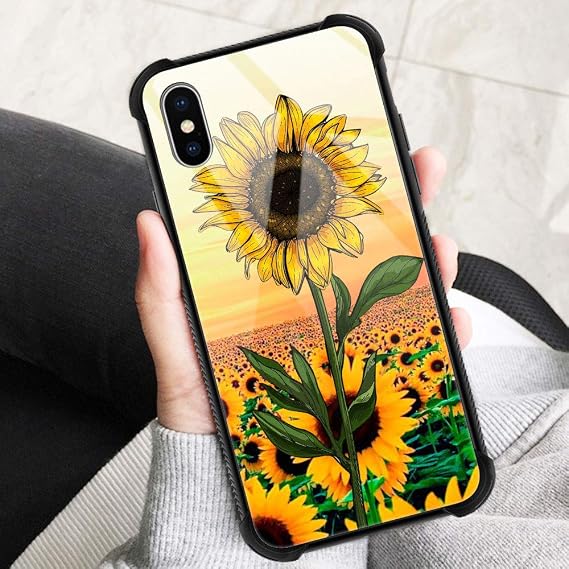 ZHEGAILIAN for iPhone Xs Max Case, Military-Grade Protection, All-Around Shockproof Corners, Anti-Scratch Phone Case for iPhone Xs Max - Sunflower