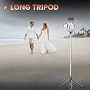 Kratos K50 Selfie Stick Tripod with Light, 67 inch/170CM Reinforced Tripod for Mobile Phone,Multi-Functional Bluetooth Long Selfie Stick for Travel,Vlogging,Compatible with iPhone and All Smartphones gallery image