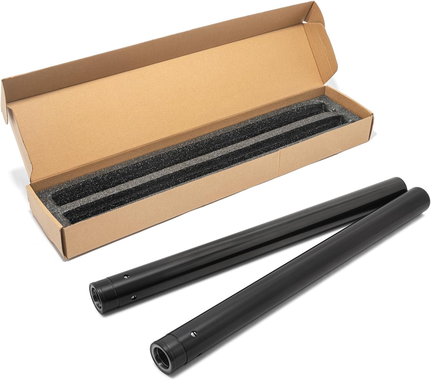 49mm Fork Tube 45500376 for Harley Softail 2018-2023 Deluxe Heritage Classic Street Bob Low Rider Softail Standard 37Mn5 Steel 23 3/4" Hard Chrome Finish