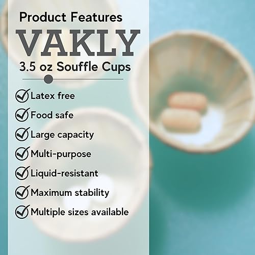 Miniatura 2 de Vakly Tazas grandes desechables de papel para porciones de souffle de 35 onzas para distribución de medicamentos píldoras degustación condimentos