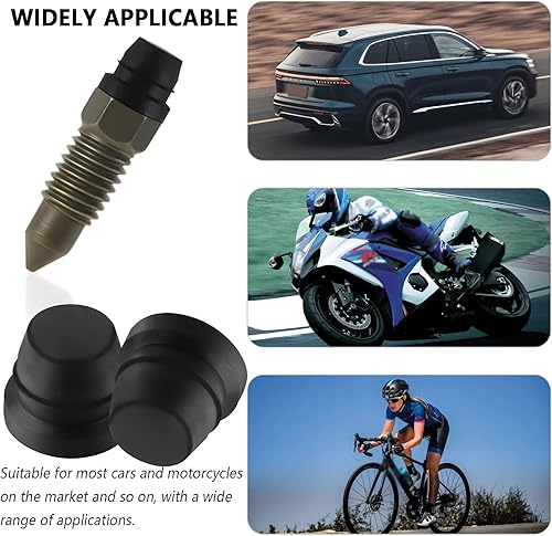 Miniatura 7 de 18 tapas de purga de freno de disco de automóvil, tapas de goma impermeables a prueba de polvo, tapas de ajuste universal Zerk, accesorios de