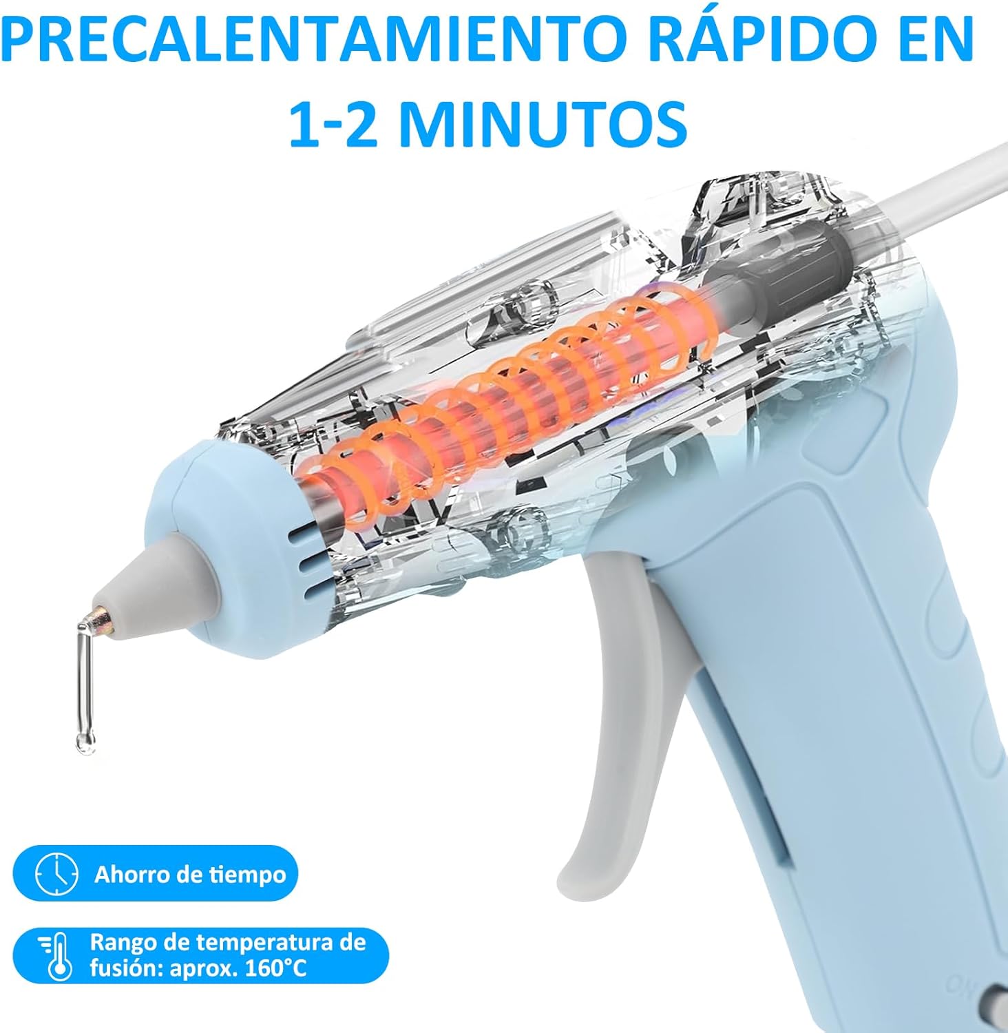 Cordless Hot Glue Gun, USB Rechargeable Fast Preheating Hot Glue Guns with Leakproof Technology for Crafts, Quick Home Repairs, Arts, DIY and Festival Decorations