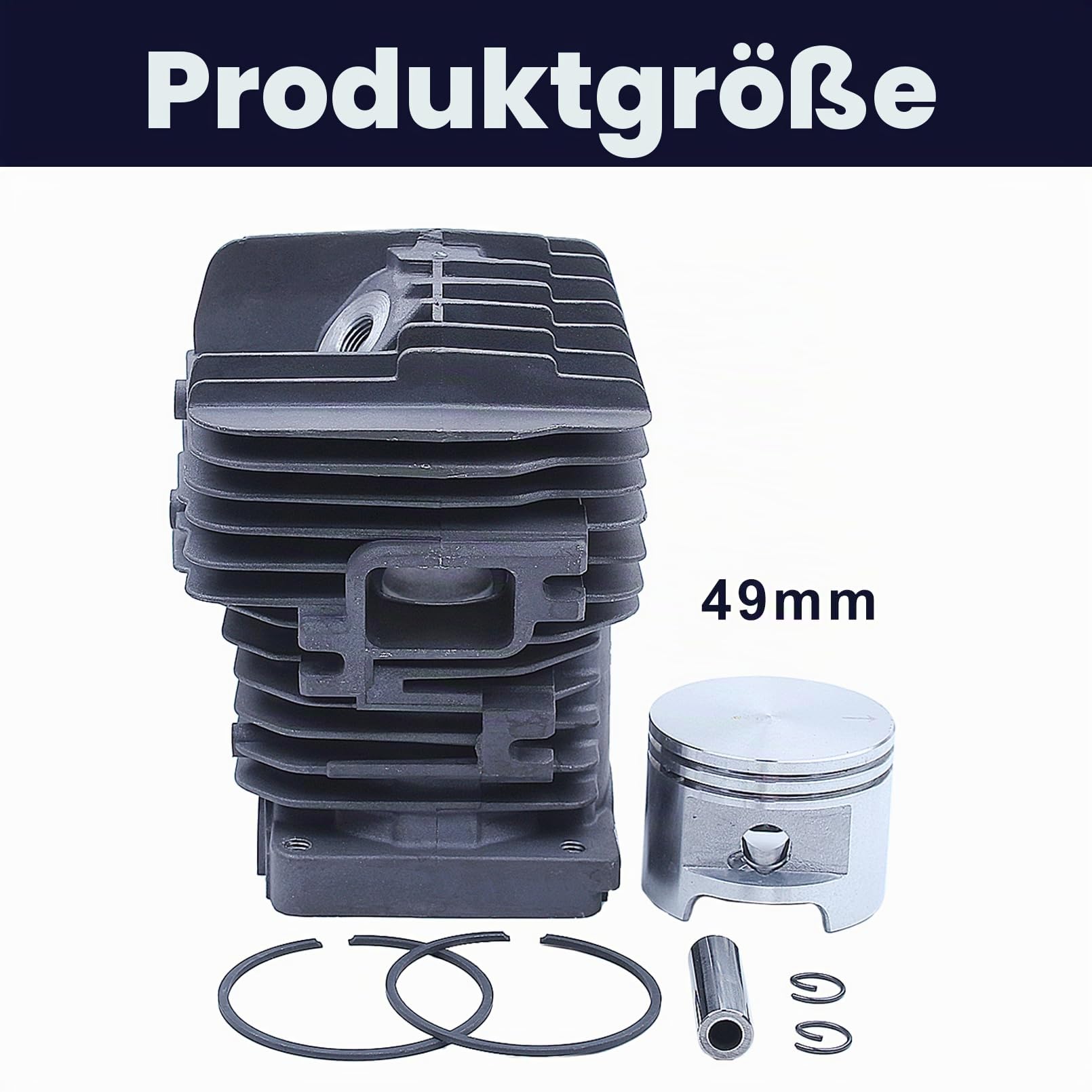 49 mm Zylinderkolben-Auspuff-Kit, für Stihl Ms390 Ms290 Ms310 029 039 Kettensägenteil, 1127 020 1216, 1127 140 0601, 1127 640 3200, 1127 640 3204, 1127 120 1620