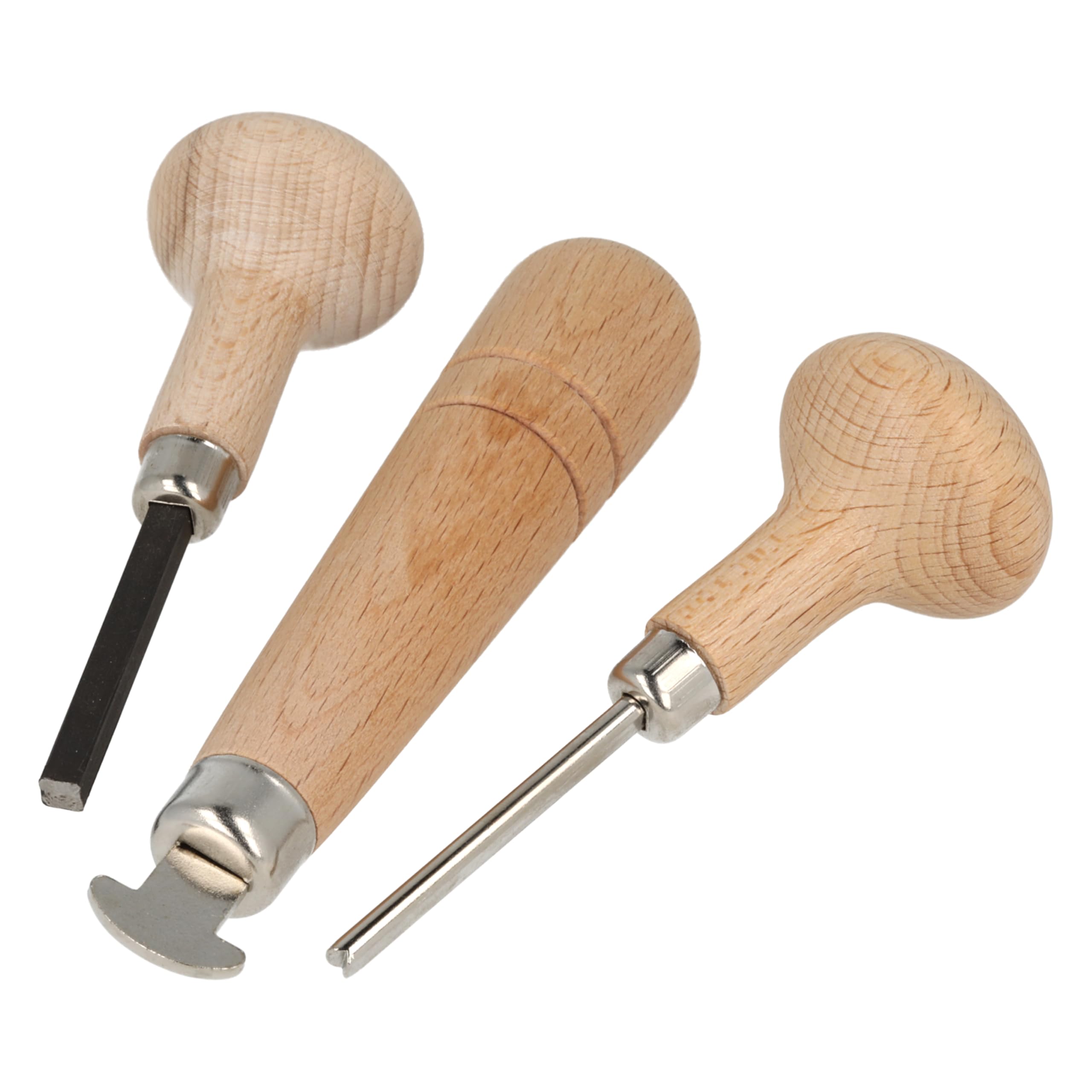 The Beadsmith Kit di strumenti per incastonatura di pietre - Set per la creazione di gioielli da 3 pezzi, include spingicastello a punta quadrata, spingicastello a punta scanalata e rullo per castone