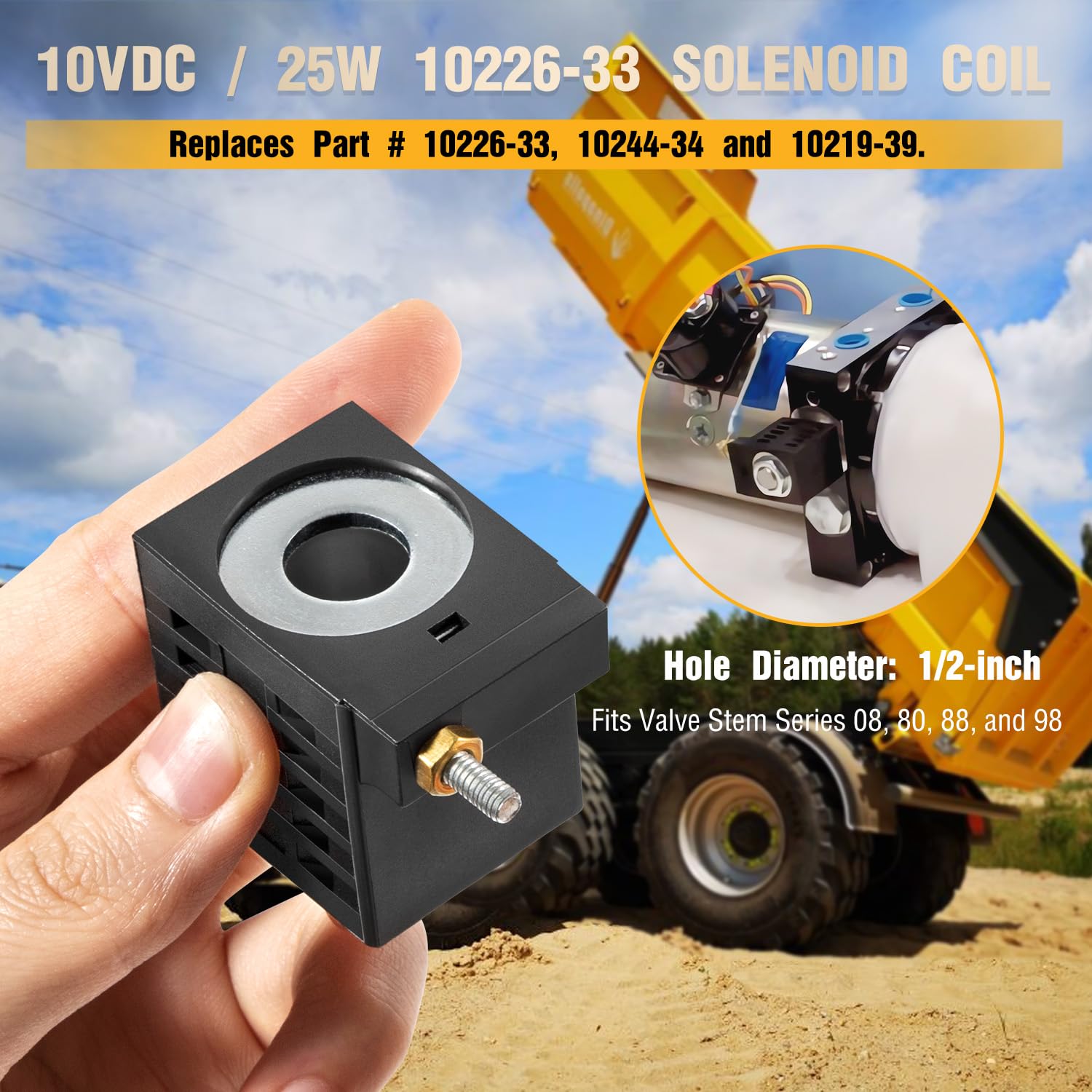 Hydraulic Lift Dump Coil Replacement For Deltrol 10226-33