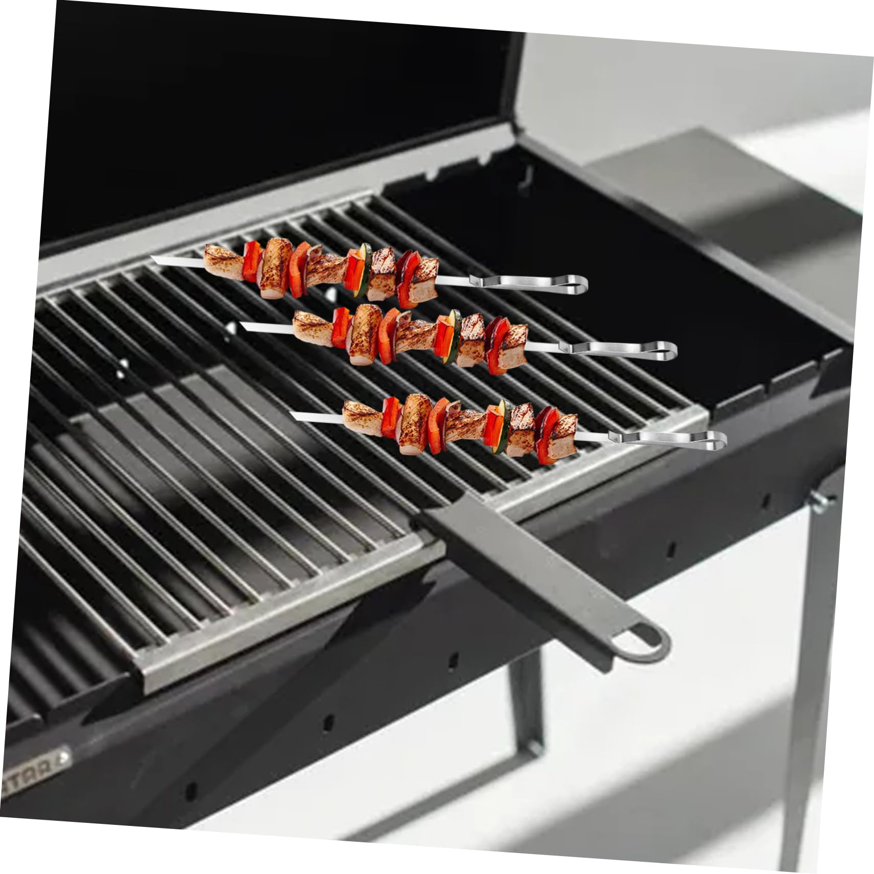 VICASKY 1 set Spiedini per Barbecue Inossidabile Riutilizzabili e Portatili per Grigliate All Adatti per Carne e Verdure per Picnic e Bbq