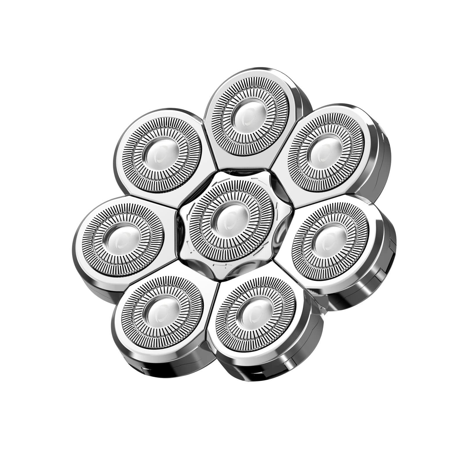 8D Upgrade Electric Shaver Bald Head Shaver Replacement Blades,Easy Install Electric Razor Shaver Head for Bald and Face(8D-Silver)