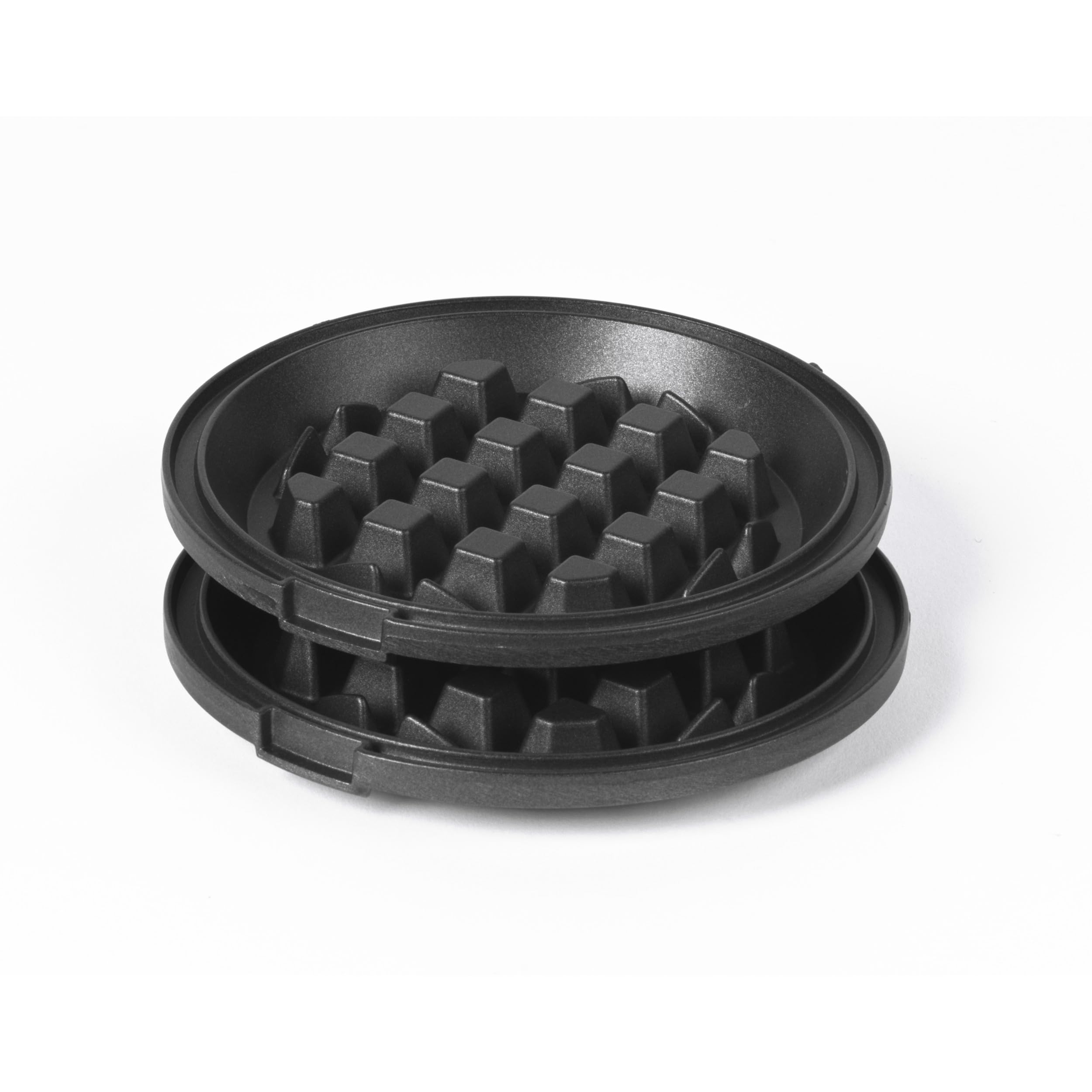 GILES & POSNER Double Mini Waffle Maker – Macchina per waffle antiaderente, snack dolci/salati, compatta, piastre rimovibili da 11,5 cm, waffle stile americano, verde pastello, 1100 W