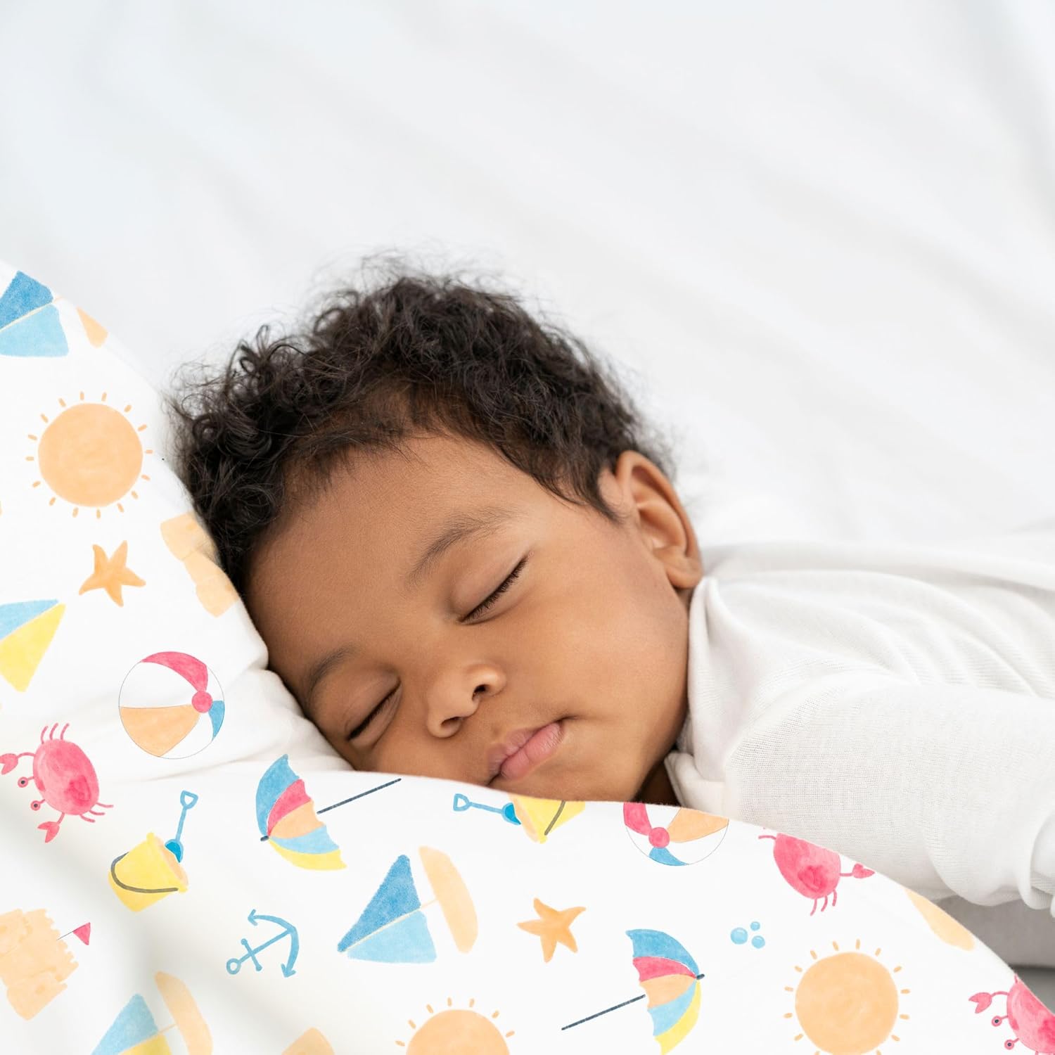 Toddler Pillow with Pillowcase (Beach Days) and Toddler Pillow with Pillowcase (Blue) Bundle