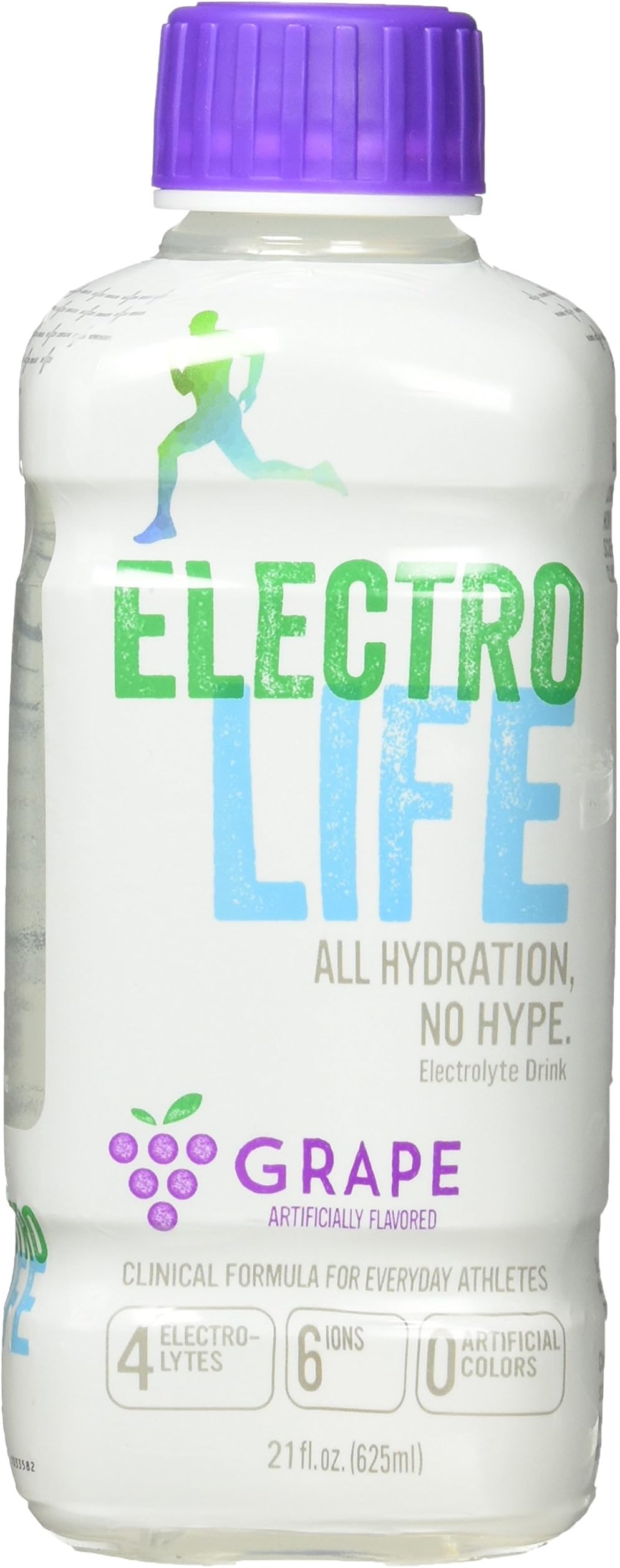 ElectroLife Clinical Grade Electrolyte Beverage for Rapid Hydration, Coconut, 21-Ounce Bottles, Pack of 12