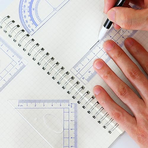 Miniatura 3 de Juego de 13 piezas de geometría, brújula, herramientas de geometría, brújula matemática y transportadores, brújula de dibujo de metal, juego de