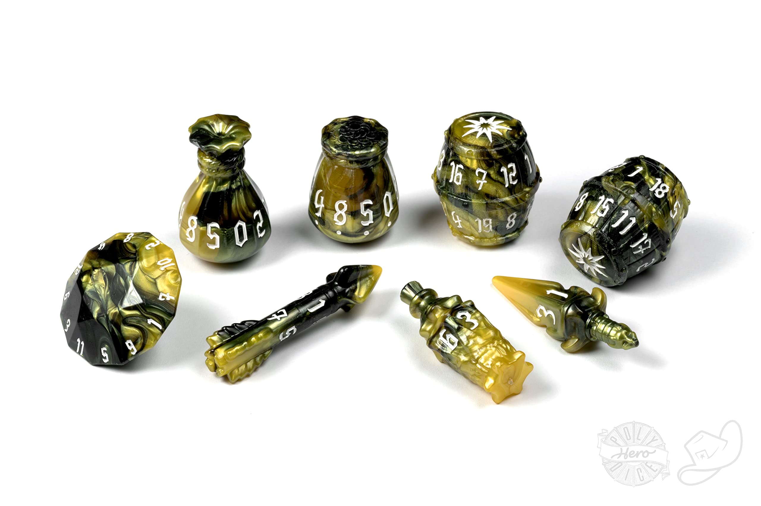 PolyHero Craps Set RPG Thief Handy Snake Yellow
