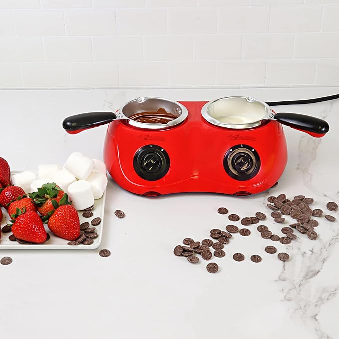 Total Chef Deluxe Chocolatiere Dual Mini Fondue Candy Maker miniatura 2