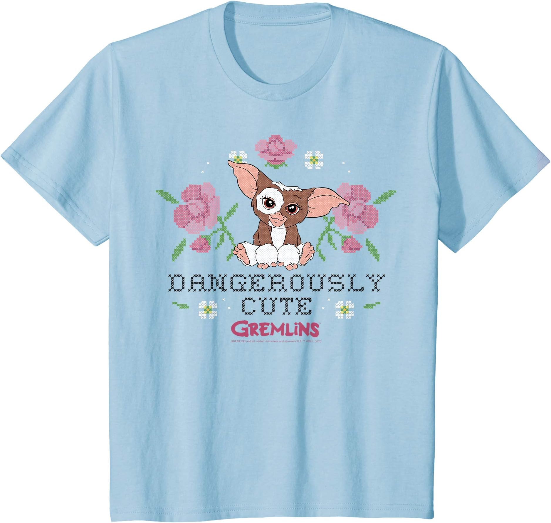 Kids Gremlins Gizmo Dangerously Cute Faux Stitched T-ShirtOEKO-TEX STANDARD 100