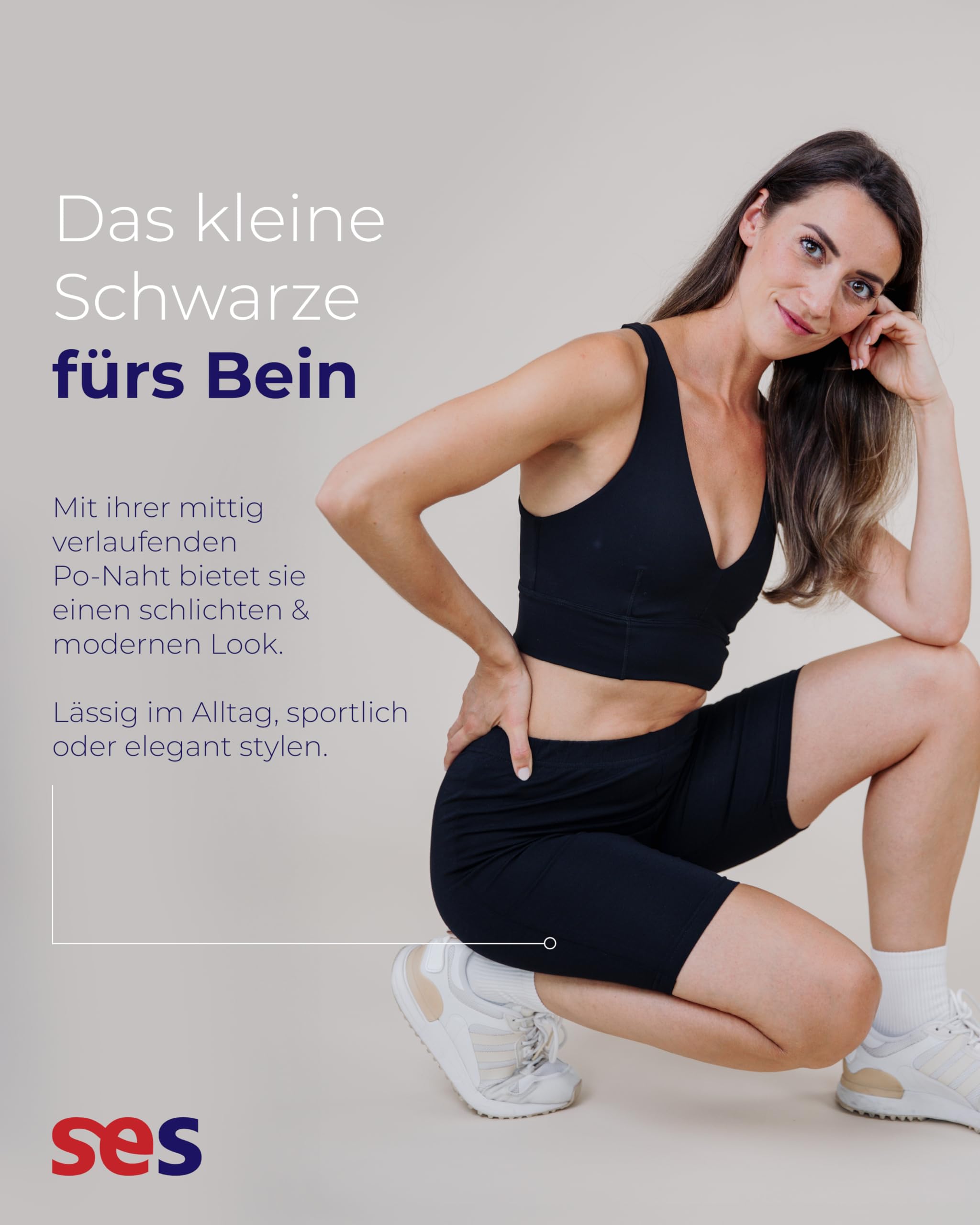SES Pantaloni corti da ciclismo da donna, confezione da 2 pezzi, in cotone/comodi, da ciclismo, da donna, in cotone, con vestibilità perfetta/adatti come pantaloni da ciclismo da donna corti per abito