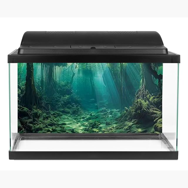 Foto 5 de 8 de Didooou Fondo de pecera de paisaje natural, fondo de acuario, pegatinas de acuario boutique, 30 cm, 40 cm