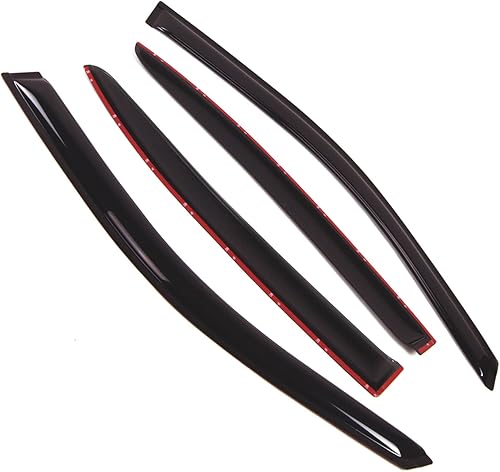 Miniatura 2 de Protector de lluvia para ventana de automóvil Viseras de montaje exterior, deflectores de ventana lateral Escudos de lluvia para visera de Windows