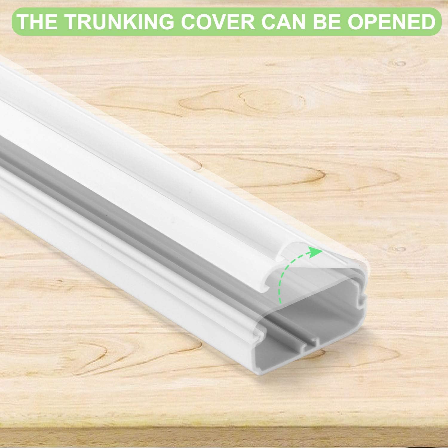 TV Cord Cover on Wall - 31.5 inch Cable Raceway Management System Cable Cord Concealer Paintable Cable Cover Channel for Wall Mounted Tv Wires Hider 2X L15.7in W1.5in H0.7in White : Electronics