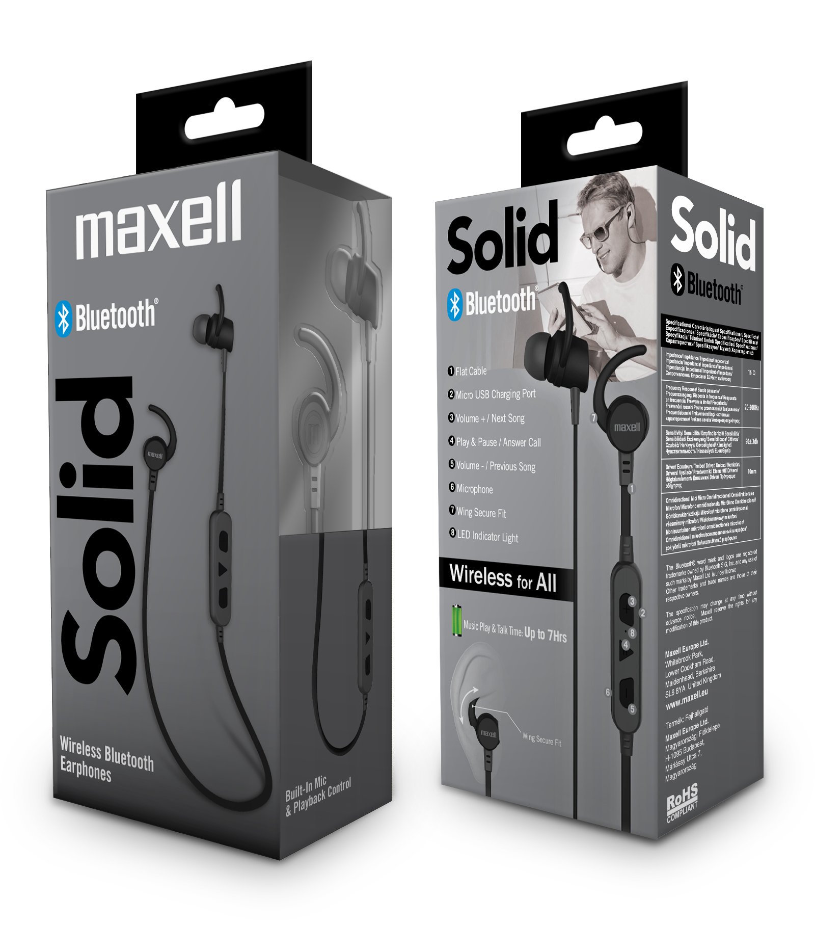 Audífonos maxell solid top