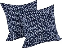 Vista 171 de LVTXIII - Juego de fundas para cojines de sofá, patio o sillón de exteriores, cuadradas y decorativas, 2 unidades de 16" x 16", sin relleno