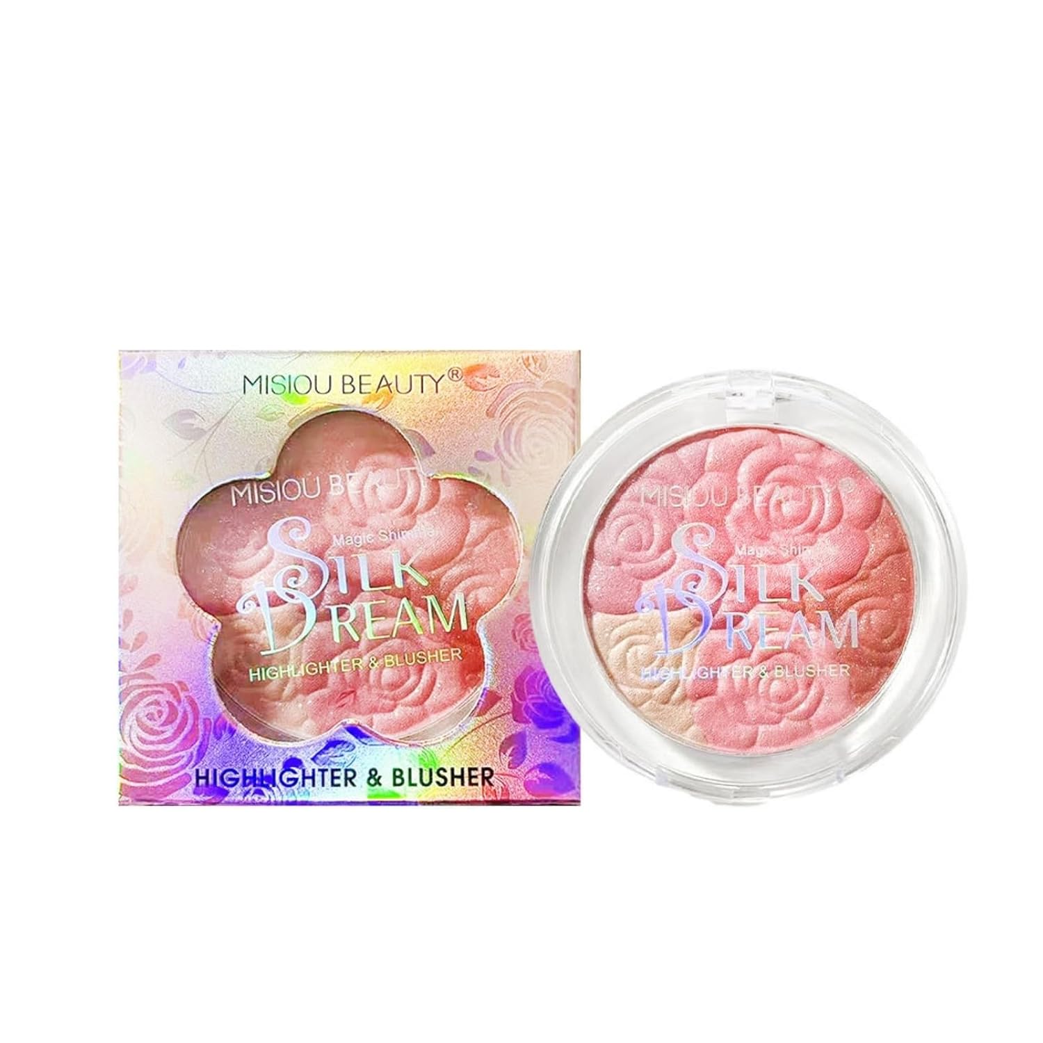 Carved Rose Blush & Highlighter Palette – Pressed Powder with Floral Embossing, Monochromatic Shimmer for Cheeks & Eyes, Vegan & Cruelty-Free (#01, Rose Blush) Carved Rose Blush & Highlighter Palette – Pressed Powder with Floral Embossing, Monochromatic Shimmer for Cheeks & Eyes, Vegan & Cruelty-Free (#01, Rose Blush)