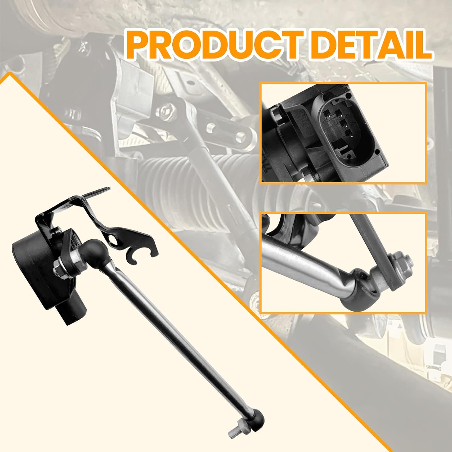 MILLISEC Rear Left Suspension Ride Height Level Sensor Compatible with 2010-2016 Porsche Car Height Sensor OE Replace# 97033302103