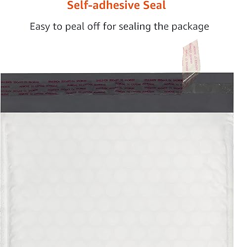 Miniatura 3 de Tienda Basics Sobres de burbujas de polietileno, 8.5 x 12 pulgadas (tamaño interno 8.25 x 11 pulgadas), autosellado, paquete de 100, blancogris