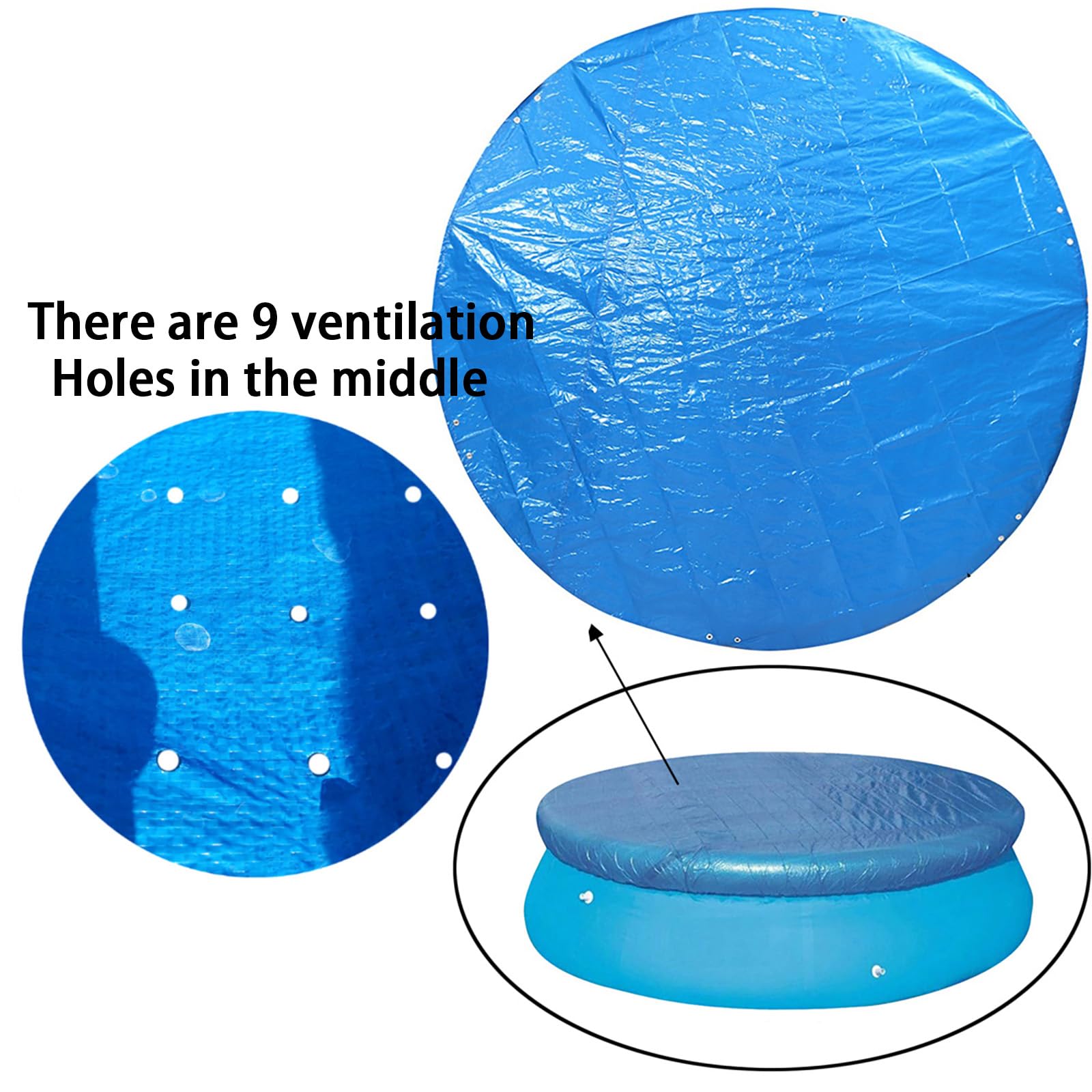 Pool Cover, 10FT Solar Pool Cover, Paddling Ground Swimming Pool Covers - Image 2