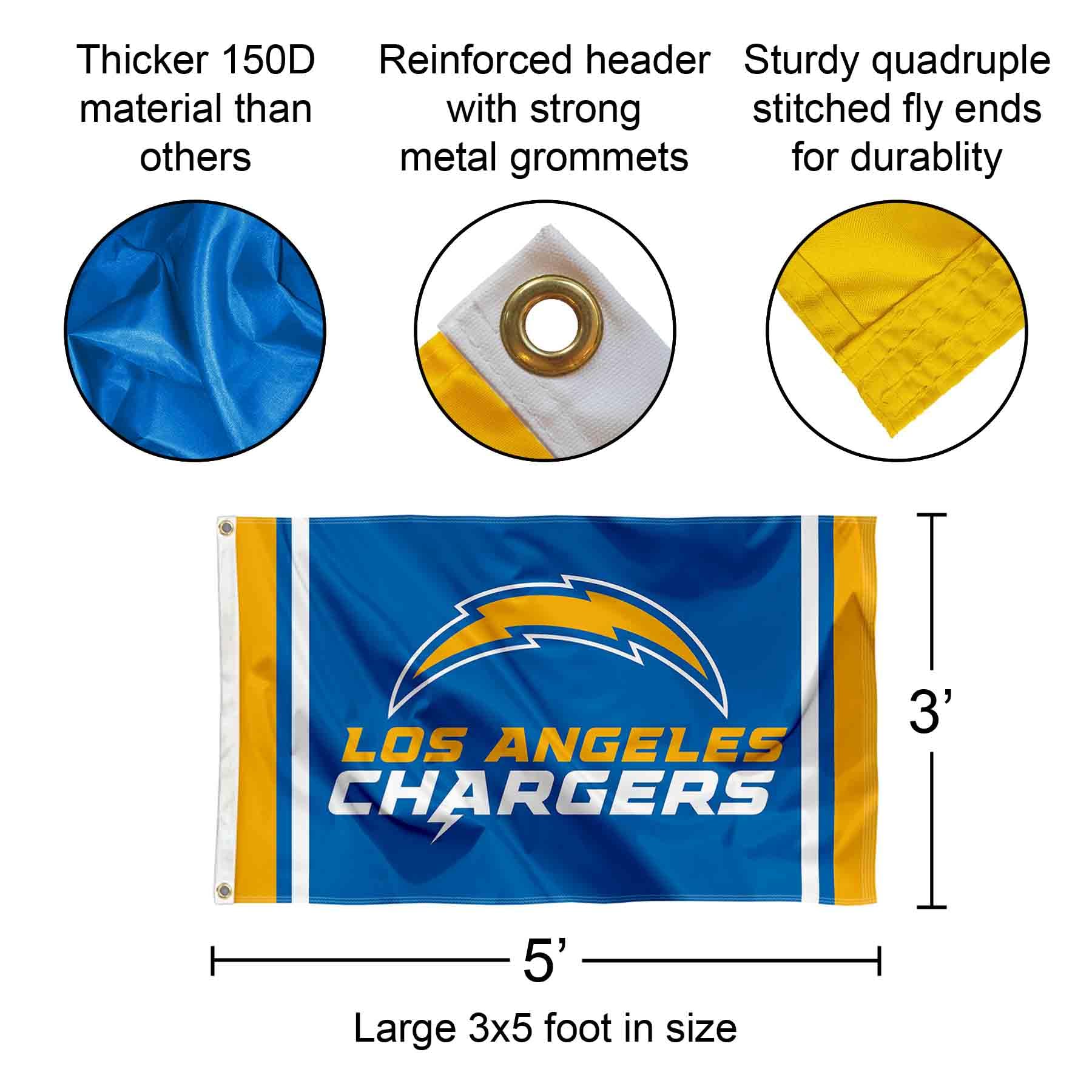 San Diego Chargers Garten-Flagge – 11 X 15 Zoll (27,9 X 38,1 Cm), Aus Robustem Polyester