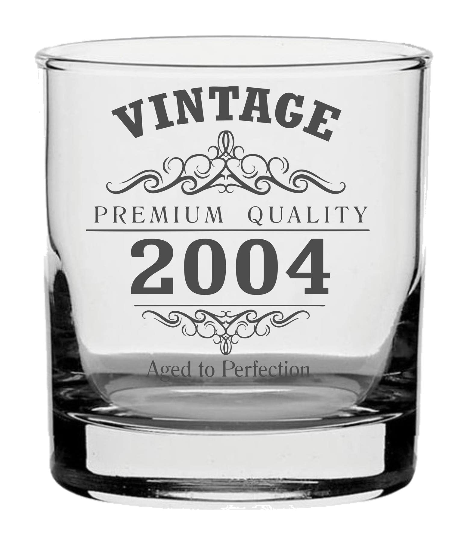 Vintage 2004 18th Birthday Traditional Whisky Glass
