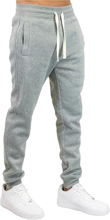 Bleecker and Mercer Mens Soft Brushed Inside Active Basic Lightweight Fleece Jogger Sweatpants