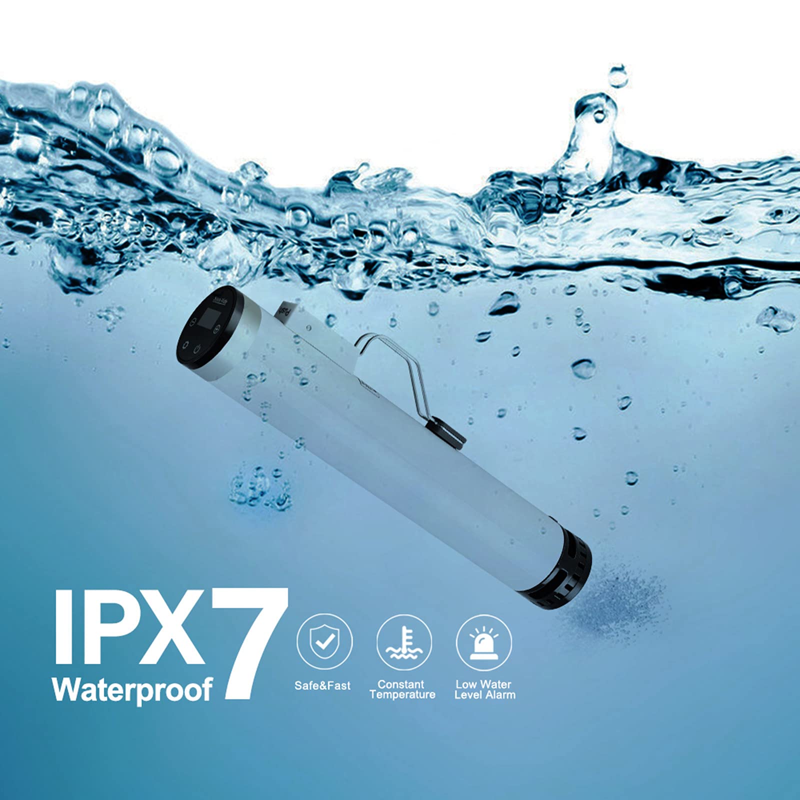 IPX7 Resistente al agua Sous Vide WiFi Precision Cooker Precision Cooker Inmersion Circulator con control preciso de temperatura y tiempo para una alimentación saludable