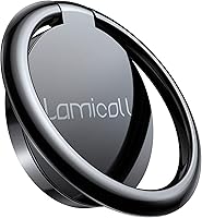 Lamicall Phone Ring Holder Stand - 360° Rotatable Metal Grip Kickstand for iPhone 16/15/14 Pro Max, Android, Magnetic Car Mount Compatible