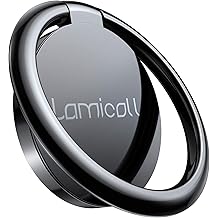 Cell Phone Ring Holder Stand - Phone Finger Gip Kickstand, 360&deg; Rotation Polished Metal Grip for Magnetic Car Mount, Fit for iPhone 17/16/15/14 Pro Max Air, Android Smartphone Accessories