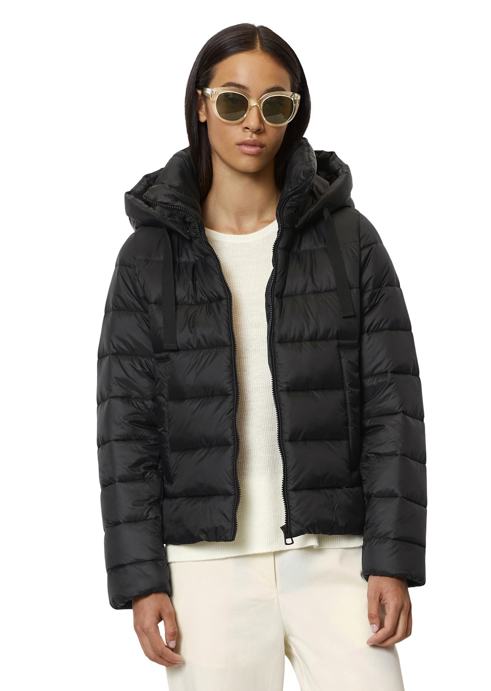 Marc O'polo Women's Black 308085170129_990_34 Woven Outdoor Jackets,