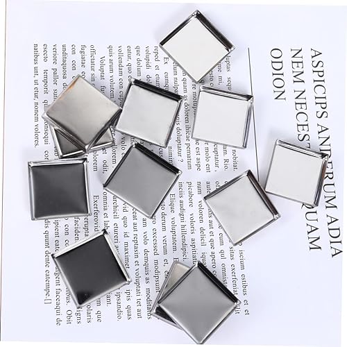 SAFIGLE 60pcs Empty Makeup Tins Square Iron Dish for Diy Eyeshadow for Blusher Highlighter Palette