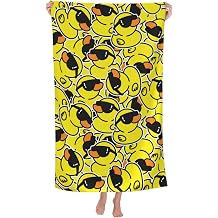 VOOHDDY Cool Duck Cartoon Fun Beach Towel Soft Absorbent Microfiber Quick Dry Large Bath Towels for Bathroom Women Men Boys Girls Pool Camping Travel Swimming Picnic Sports