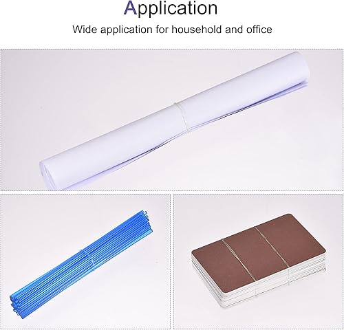 Miniatura 5 de MECCANIXITY Banda elástica de goma de poliuretano termoplástico transparente de 0.63 pulgadas de diámetro para oficina en casa, paquete de 2800